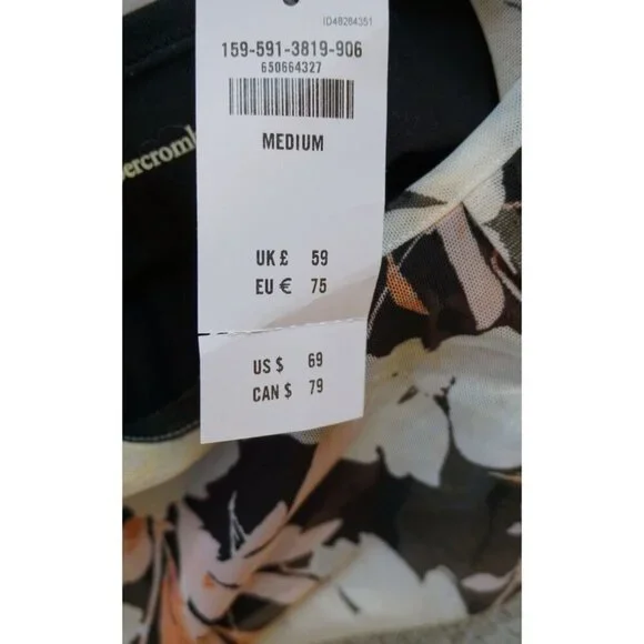 Abercrombie & Fitch Women's Long-Sleeve Ruched Mesh Mini Dress, Size M NWT - Picture 10 of 11